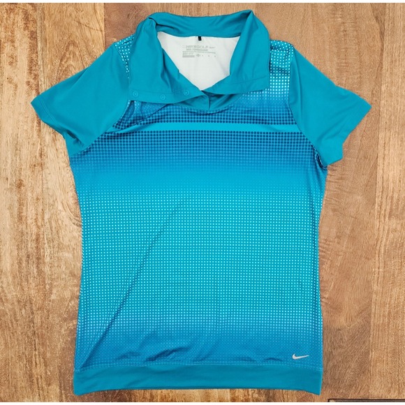 Nike Tops - Nike Golf Tour Performance Polo Women's M Teal Blue Dri-FIT Athletic